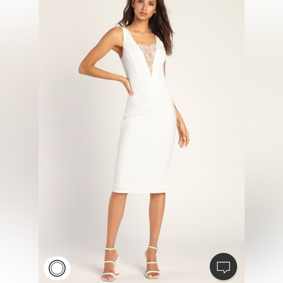 Lulus Dresses & Skirts - COPY - Lulus Stylish Selection White Lace
Sleeveless Backless Midi Dress | off …